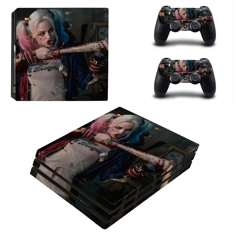 PS4 Pro наклейки Харли Куинн Play станция 4 Pro Виниловая наклейка для сидения кожи Pegatinas для playstation 4 Pro консоль и контроллер