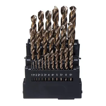

JUSTINLAU HSS-M35-Cobalt drill 25-piece 3-blade 8% high cobalt drill bit for stainless steel wood metal drilling