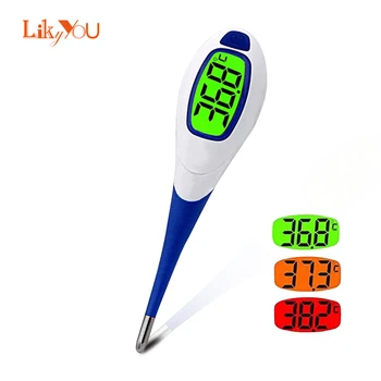 

Baby Adult Thermometer, Fever Alert,10 Seconds Reading Digital Thermometer, 3 Colors Waterproof LED Large Display Thermometer