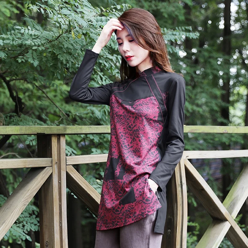 Традиционная китайская одежда для женщин Cheongsam топ женские топы и блузки элегантные женские топы в стиле ретро TA2168
