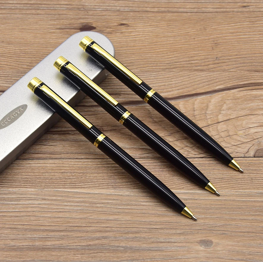 CCCAGYA B040 черная металлическая шариковая ручка 0,7 мм офисная подарочная ручка тонкий стержень вращающийся стержень канцелярские принадлежности