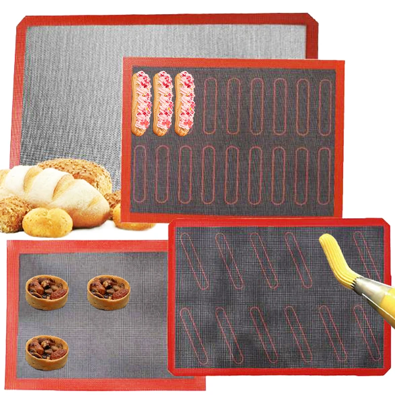 3 Large Silicone Baking Mat Sheet Set Oven Tray Liners Non-stick