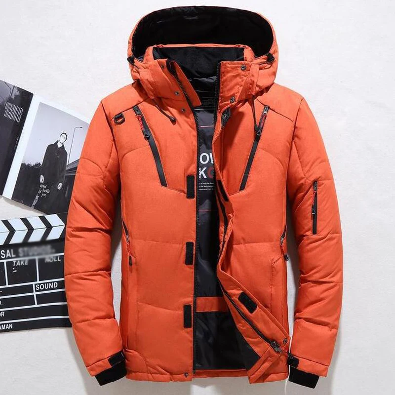 Flash Sale Winter Down Jackets Men Outwear Windbreaker Hooded White Duck Down Coats Mens Fashion Snow Thick Thermal Parka 4XL Male Casacos