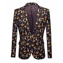 Мужская цифровая печать жениха платье Костюм Производительность мастер s клуб DJ студия тема костюм куртка