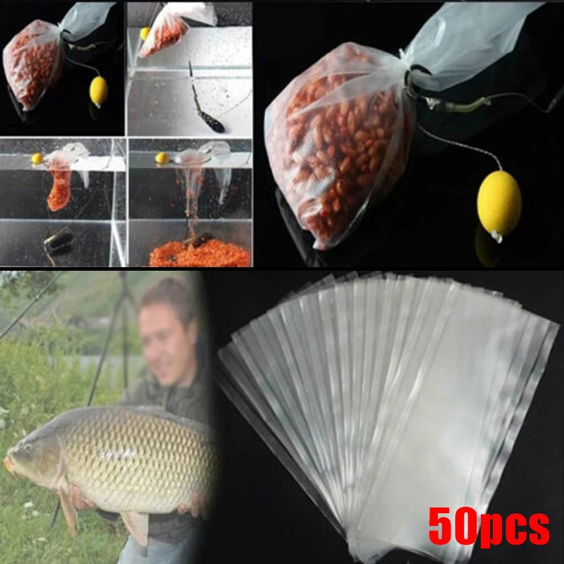 

Storage Fishing Bait Bag Water soluble Lure Carp Tackle Fish 50pcs Set Accessories Tools Pouch