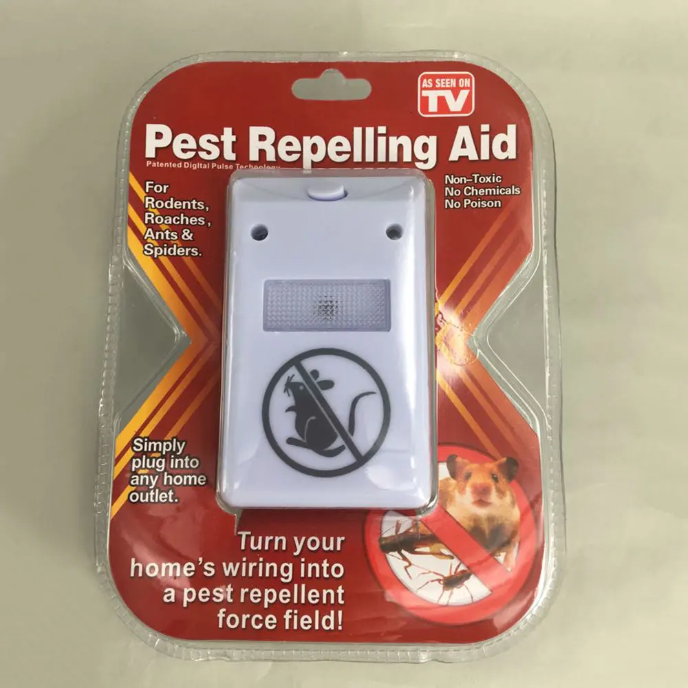 Ultrasonic Rats Repeller Pest Repelling Aid 110-220V Mice Spiders Electronic US Plug Control