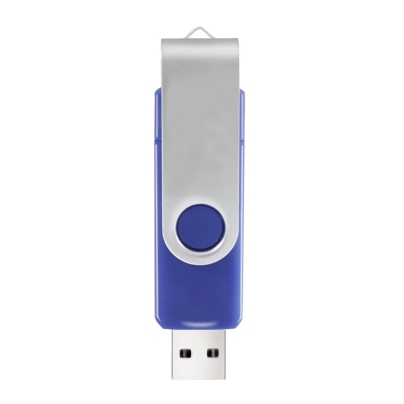 Синий Флеш-накопитель OTG usb 128 ГБ, смартфон OTG, флеш-накопитель 64 ГБ, 32 ГБ, 16 ГБ, флеш-накопитель 8 ГБ, флеш-накопитель usb 2,0, 4 Гб, металлические запоминающие устройства - Цвет: Синий