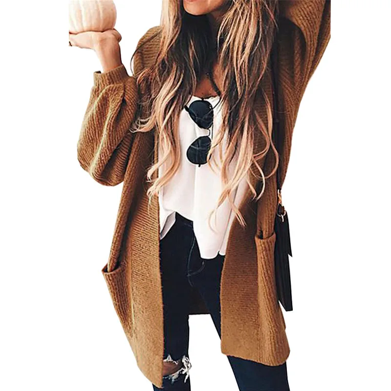 #^Special Price BKMGC Long Cardigan Women Long Sleeve Knitted Pockets Fashion Cardigan Jackets Autumn Winter Female Knitting Sweaters Coat