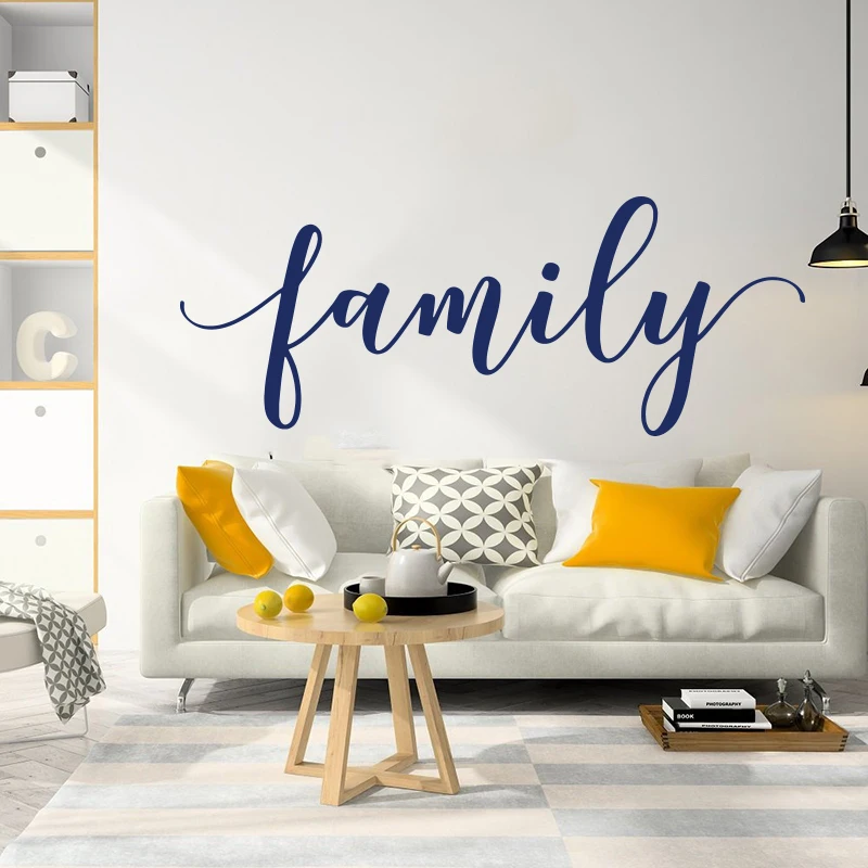 Large Family Lettering Wall Sticker Bedroom Living Room Family House Sign Quote Wall Decal Kitchen Kid Room Vinyl Decor (1)