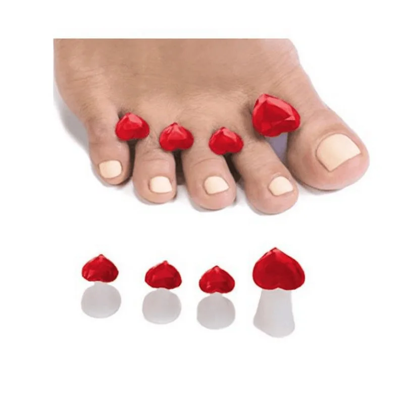 

4pcs/lot 8pcs/lot Silicone Toe Separators Foot Toe Spacers for Home and Salon Use Pedicures Spreader DIY Nail Art Tools