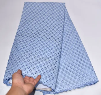 

100% Cotton African Net Laces Fabrics 2019 High Quality French Swiss voile Embroidery Lace Fabric 5Yards Wedding For Dress SX-98