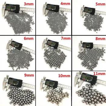 

100 pcs / batch 3 mm - 11 mm steel ball slingshot hunting high carbon steel slingshot ball slingshot slingshot hit steel