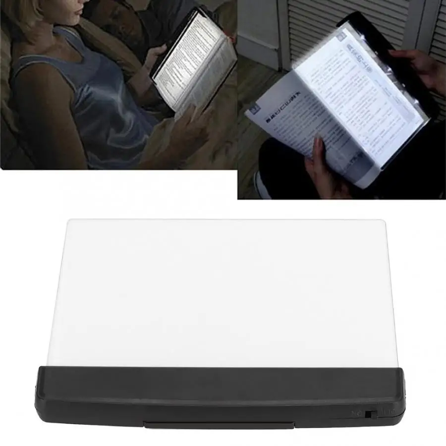 

LED Light Book Panel Reading Flat Plate Bright Light Lamp Board Lightwedge Book Light Portable Light Panel For Night Reading
