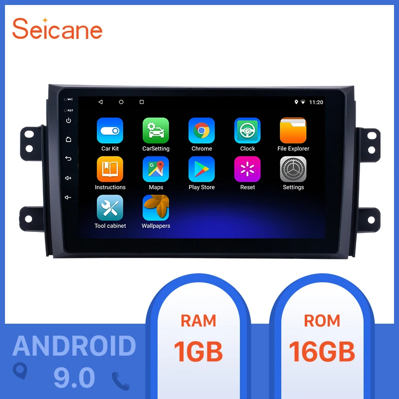 Seicane Android 9 0 дюймов Автомобильный GPS автомобильный радиоприемник плеер для 2006 2007
