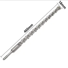 1pcs Twist Electric Hammer Round Shank Drill Bit 460mm 10/18mm SDS Plus Crosshead Twin spiral Hammer Drill Bits