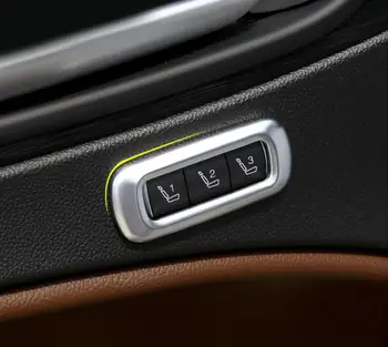 

High-quality For Alfa Romeo Giulia / Stelvio 2017 2018 Auto Accessories Matte Car Styling Interior Car Seat Memory Button Frame