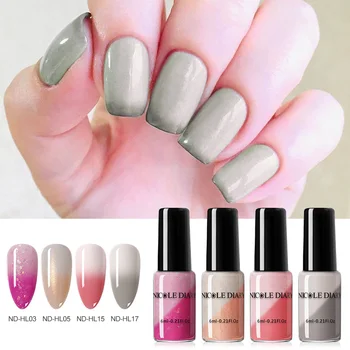 

NICOLE DIARY 6ml Thermal Gel Nail Polish Holographics Color Temperature Changing Nail Polish Color Gel
