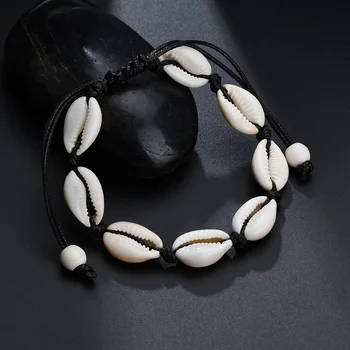 

Bohemia Shell Rope Chain Bracelet Women Hawaiian Style Beach Sea Shell Bracelet Hand-woven Jewelry Party Gift K2