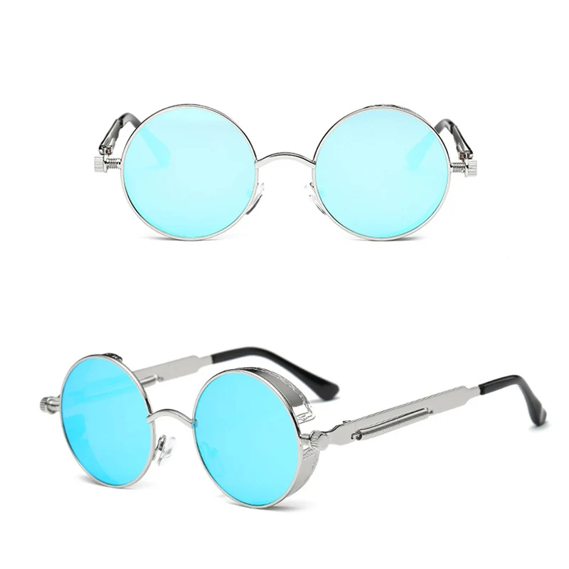 04 Round Metal Cycling Eyewear Protective Antifog Glasses Work Men Safety Welding Glasses Brand Designer Retro Vintage UV400 - Цвет: 04