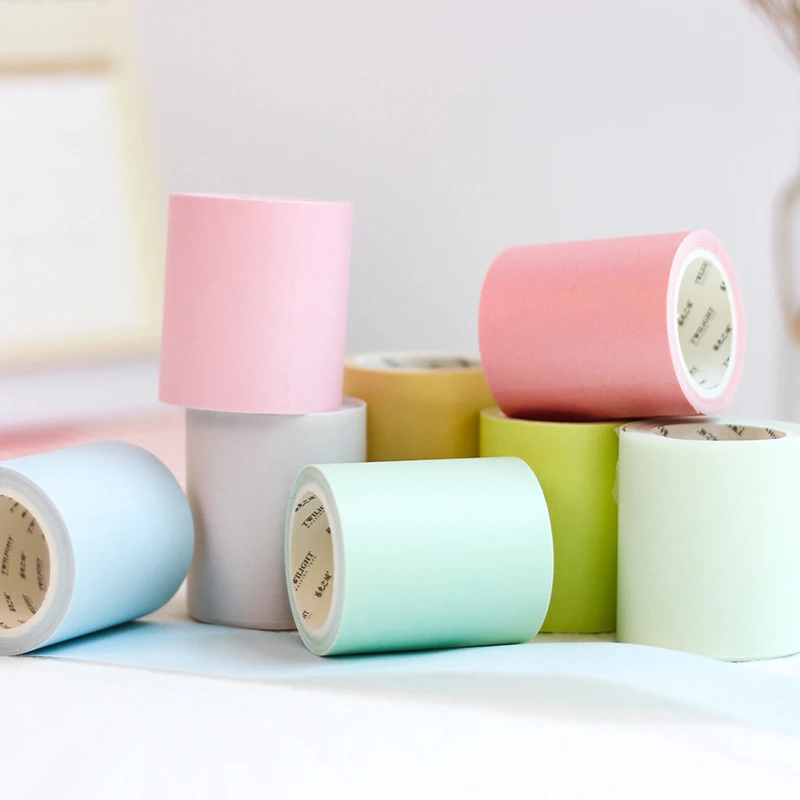 50mm Macaron Solid Color Write-on Wide Washi Tape Creative DIY Journal Decorative Adhesive Scrapbooking Memo Pad Stationery |