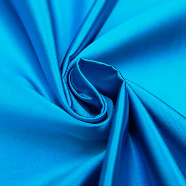 Satin Imitation Silk Fabric Brocade Cloth Solid Plain Material for Sewing DIY Handwork Needlework 6