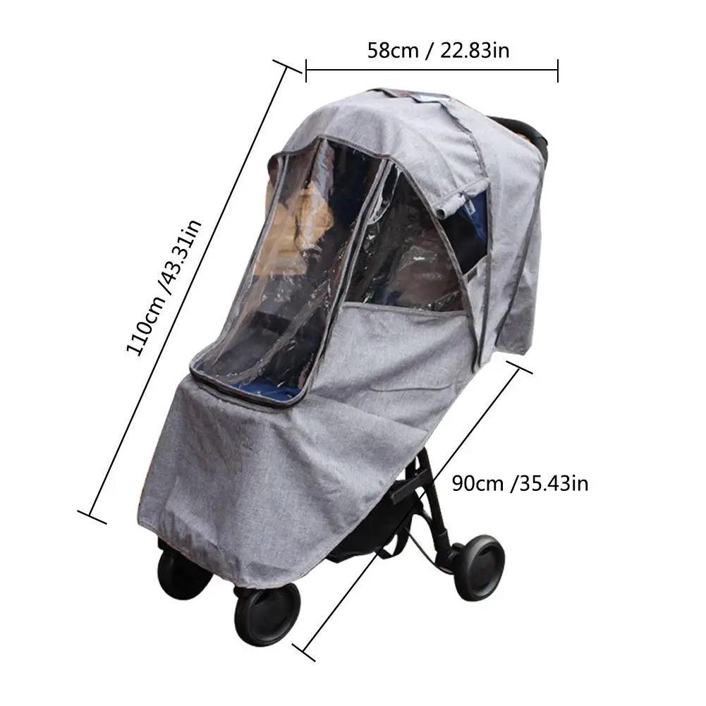 Stroller Raincoat Baby Car Cover Trolley Umbrella Car Rain Cover Baby Stroller Windshield Stroller Trolley Accessories