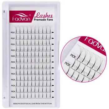 

4 Case/set Individual Cluster Lashes Wide Fans Premade Russian Volume 3D 5D Pre Fanned Eyelash Extensions Fans Lashes FADVAN