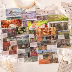2sheets/pack Stellar Moment Series Daily Creative Retro Deceration DIY Paper Sticker Craft Diary Ablum Bullet Journal Scrapbook