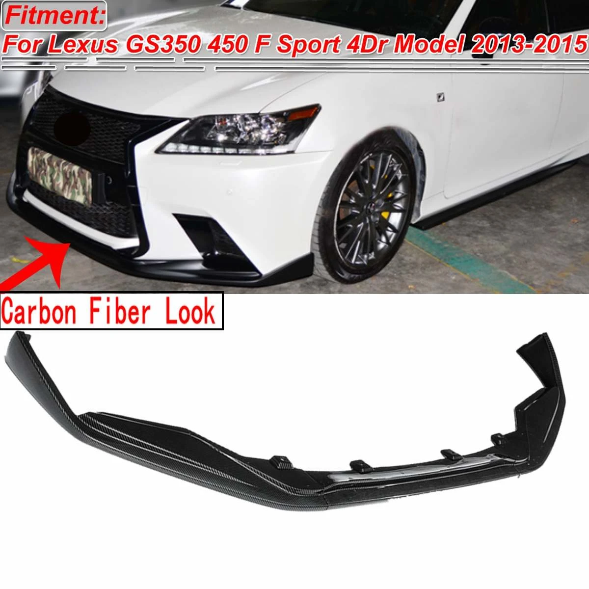 3x Car Front Bumper Lip Body Kit Spoiler Deflector Lips Protector Cover For Lexus Gs350 Gs450 F Sport 13 15 Bumpers Aliexpress
