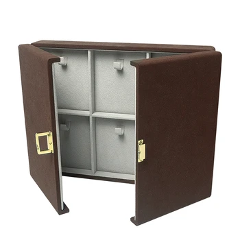 

New retro 2020 Jewelry Display Casket Brown Organizer ring box wedding for Female