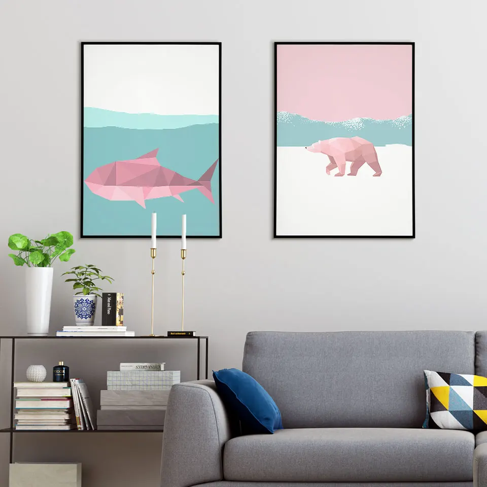 Абстрактная Картина на холсте с животными | Дом и сад