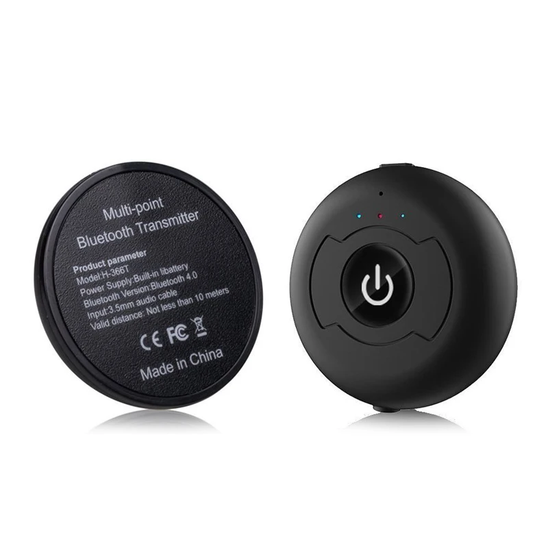 VAORLO Multipoint Bluetooth 5 0 Audio Transmitter For TV PC Connect 2 Headphones 3 5mm AUX Low Latency Stereo Wireless Adapter
