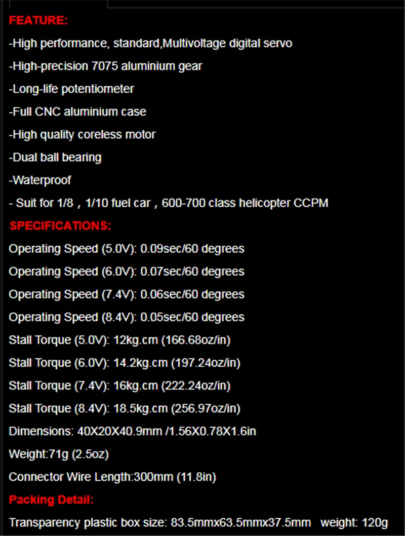 KINGMAX CLS1004S CLS1606S CLS2008S цифровой стандарт водонепроницаемый сервоприводы костюм для nitro автомобиля, 700-800 класса вертолет CCPM