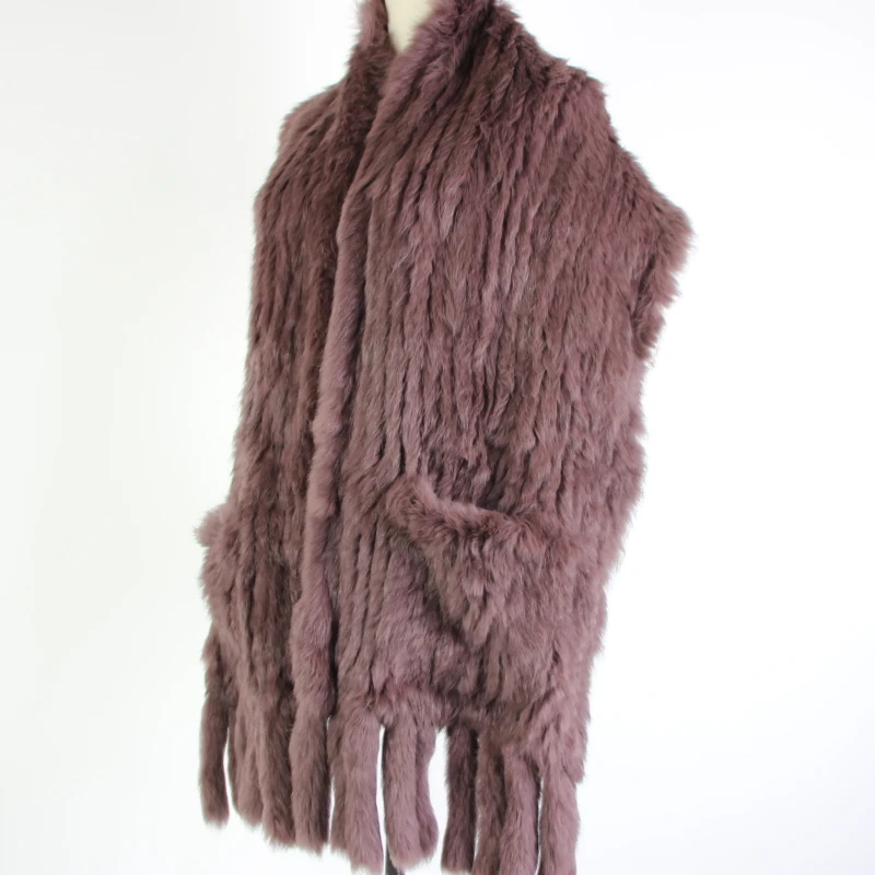 Harppihop* Роскошные женские шарфы из натурального кроличьего меха с кисточками, женские шарфы из пашмины на осень и зиму, женские меховые шали