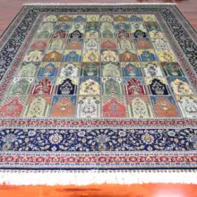 8x10 футов ручной работы шелковый ковер ручной работы большой четыре сезона шелковый ковер