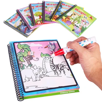 

Magic Water Drawing Book Coloring Book Magic Pen Painting Drawing Board For Kids Toys New Year's Present Birthday Gift