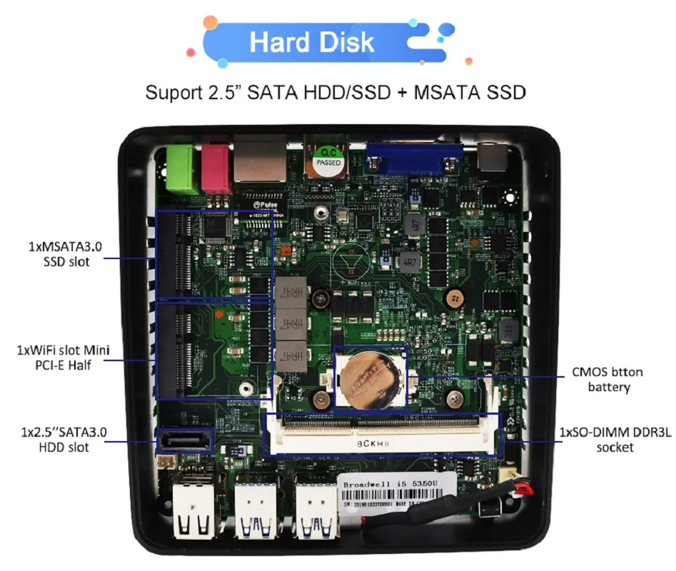 Desktop Computers Mini PC Intel Core i7 7567U i5 6287U i3 7167U Iris Plus Graphics Windows 10 Nuc Linux HDMI VGA 300M WiFi 6*USB