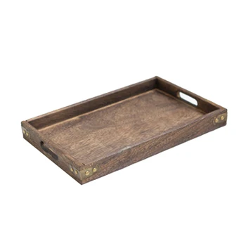 

Dinner Dessert Serving Tray Retro Breakfast Hotel Rectangular Home Tableware Kitchen Tool Snack Storage Suppliers Solid Wood
