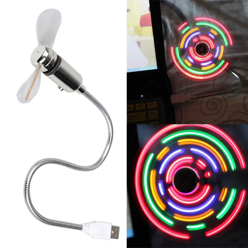 USB Gadgets Portable Mini USB2.0 Desk Fan With LED Switchable Light For PC Computer Laptop Support any ports of notebook | Компьютеры и