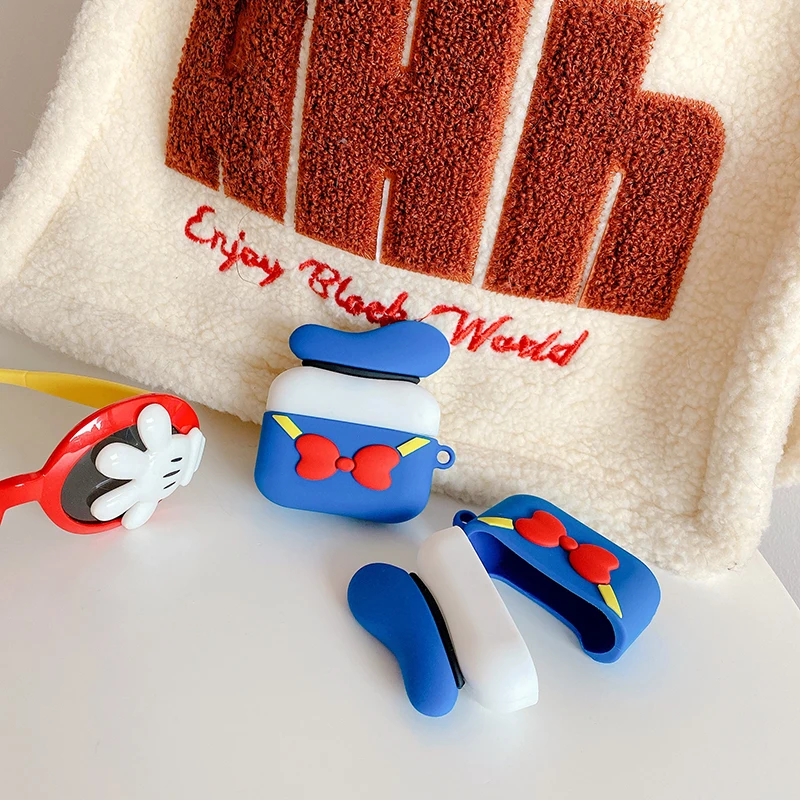 Милый чехол с Дональдом Даком для airpods pro disney, защитный чехол для Apple Air pods, силиконовый чехол для наушников