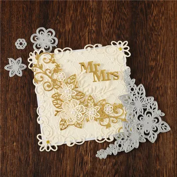 

YaMinSanNiO Flower Corner Metal Cutting Dies Lace Edge Dies For Scrapbooking Paper Craft Making Die Cut Punch Knife Cutter Craft