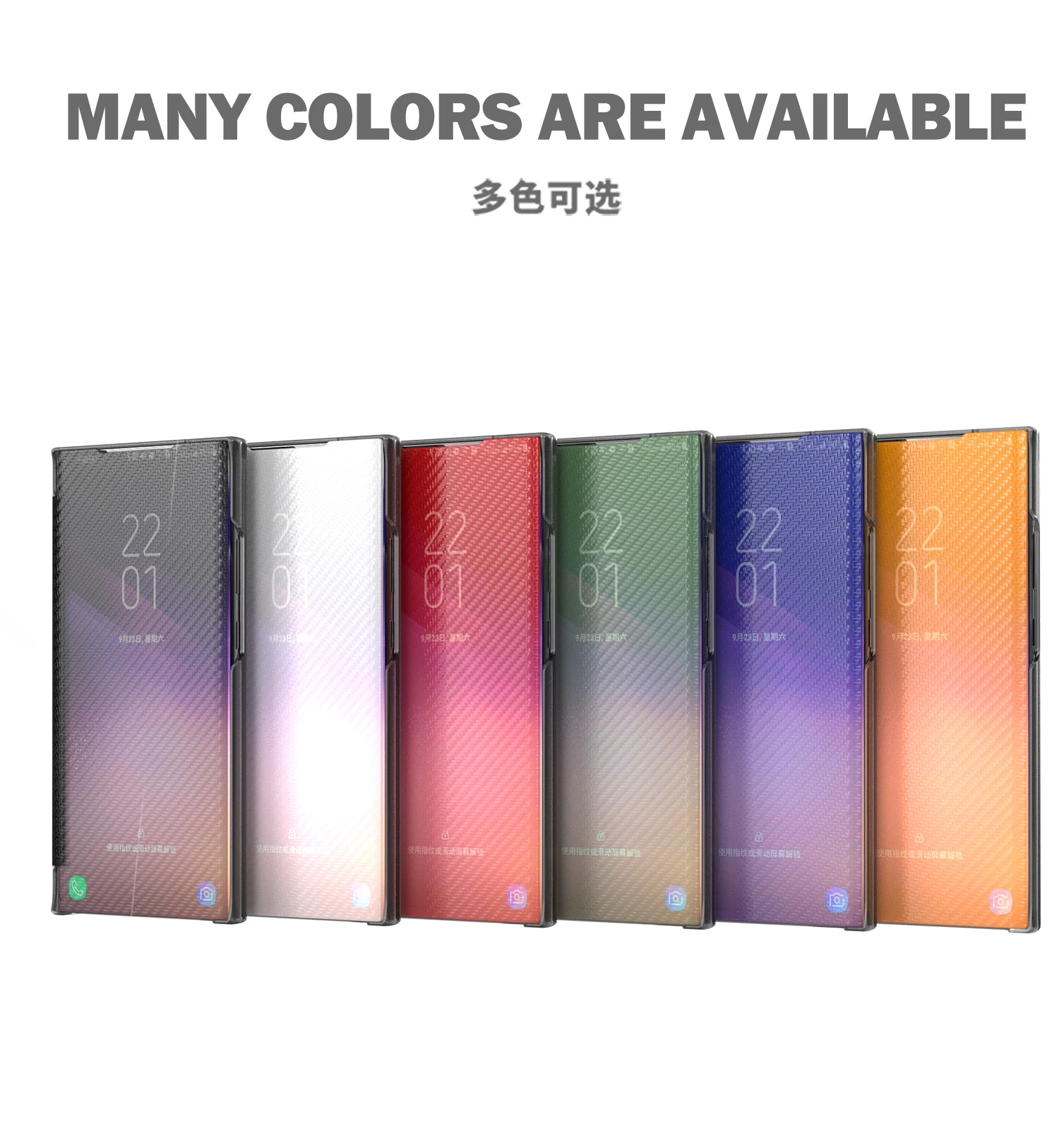 Carbon Fiber Smart Flip Foldable Phone Case For Xiaomi Redmi Poco Note 9T 10 10S 9S 9 M3 X3 10T Power Pro Max NFC 5G 4G Cover