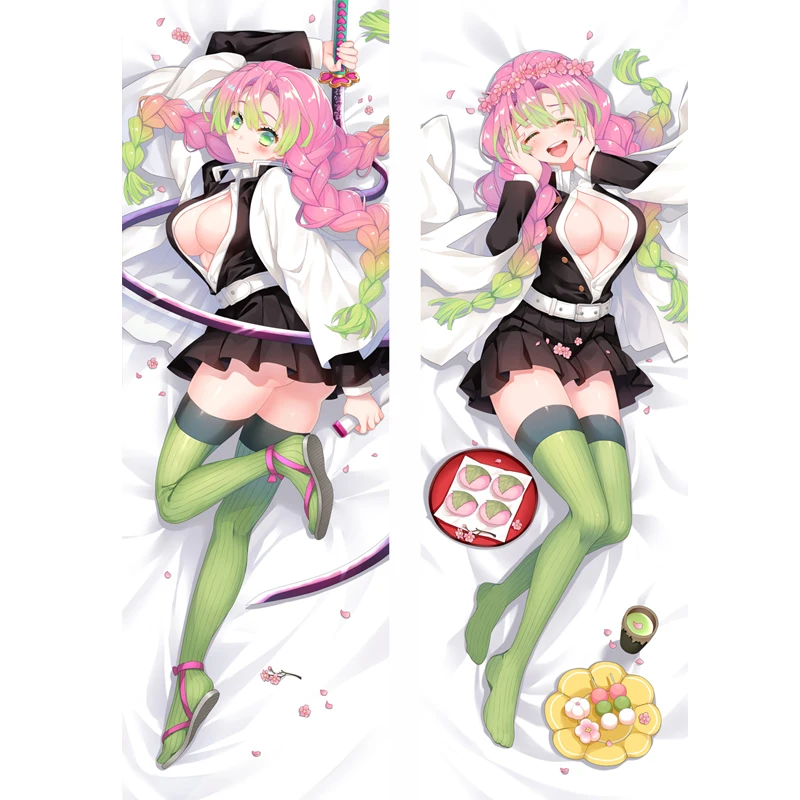 

2020 Kawaii Kimetsu no Yaiba Kanroji Mitsuri Anime Cosplay Body Dakimakura Pillow Case Cushion Cover Hug Body Lolita Bed Gift