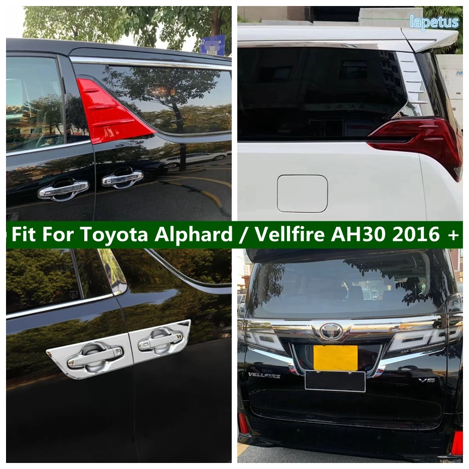 

Door Handle Bowl / Tail Lights Lamp / Window C Column B Pillar Sequins Cover Trim For Toyota Alphard / Vellfire AH30 2016 - 2021
