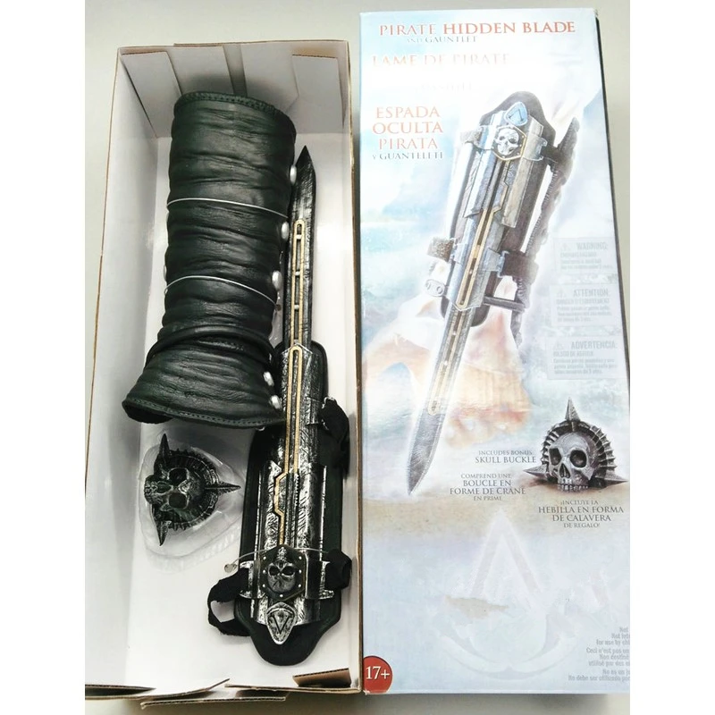 Новинка 1:1 пират скрытый клинок рукав меч фигурка assassins скрытый клинок оружие Эдварда для косплея детская игрушка подарок - Цвет: with box