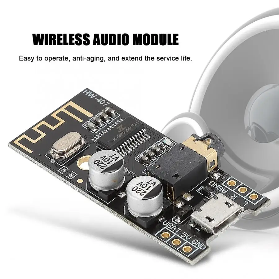 HW-407 Bluetooth 4,2 передача двухканальный стерео без потерь беспроводной аудио модуль