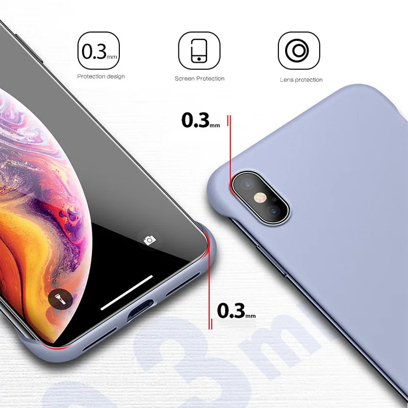 Тонкий жесткий поликарбонатный безрамный чехол для телефона для iphone 11 Pro Ma 6 6S 7 8 Plus XR X XS Max однотонный матовый чехол-накладка без полей