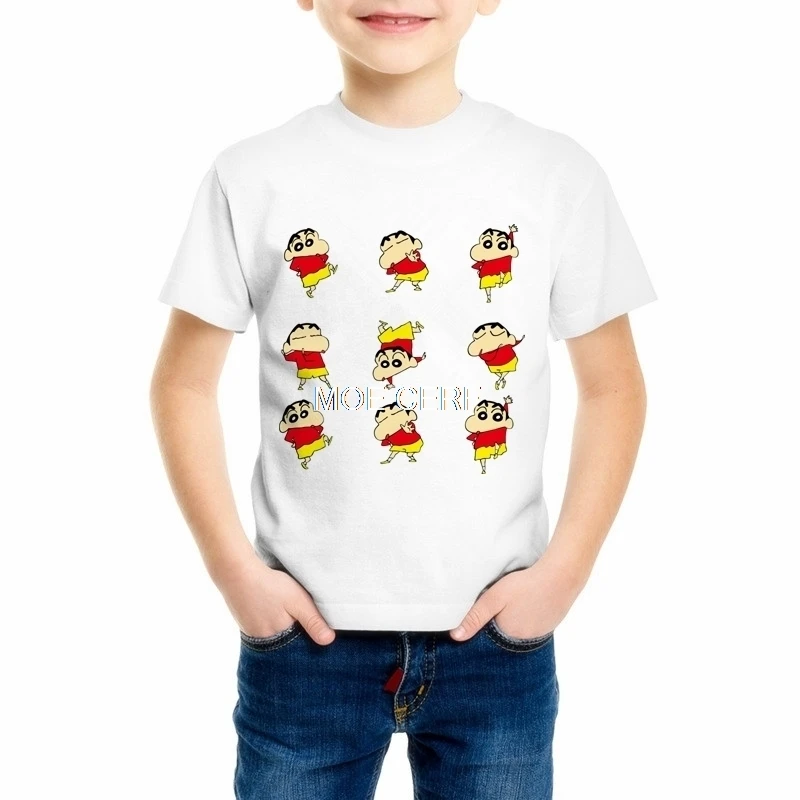 6 Белая футболка с карманом Crayon Shin-chan, Kawaii, футболка с коротким рукавом для мальчиков, Harajuku, принт, сексуальная девушка, топ, футболка, 47C-21 - Цвет: 6