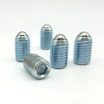 

3pcs M3 M4 M5 M6 M8 Allen bead positioning screws hex socket ball head spring plunger screw blue and white zinc 7mm-15mm long