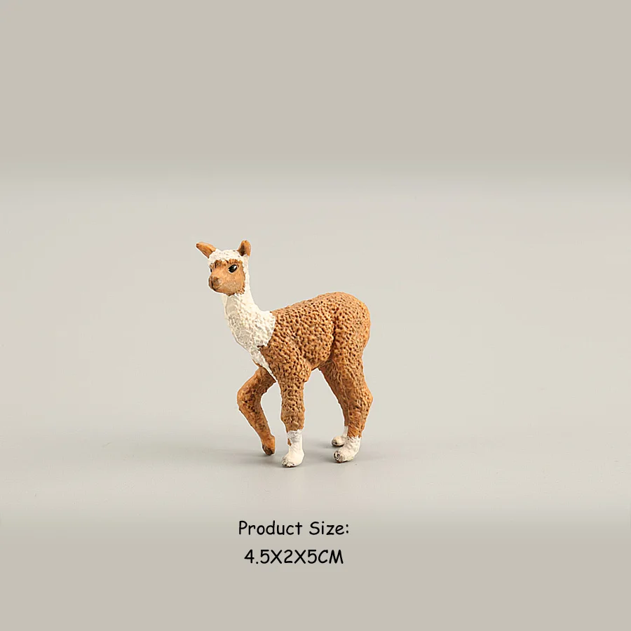 Реалистичная пластиковая Милая Альпака дикая Llamas животное подвижная фигурка-модель, животные-животные развивающие Фигурки игрушки подарок для детей - Цвет: styles D